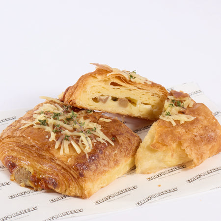 Libby's mushroom croissant with cheese and herbs